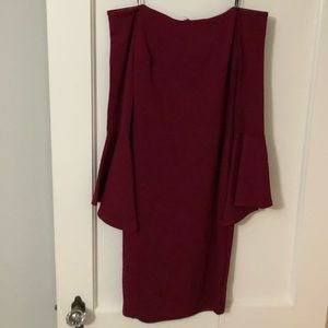 Off the shoulder bell sleeve dress